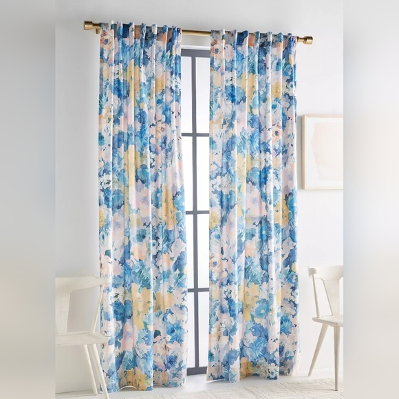 Anthropologie Helen Dealtry Velvet Lilac Curtain 84